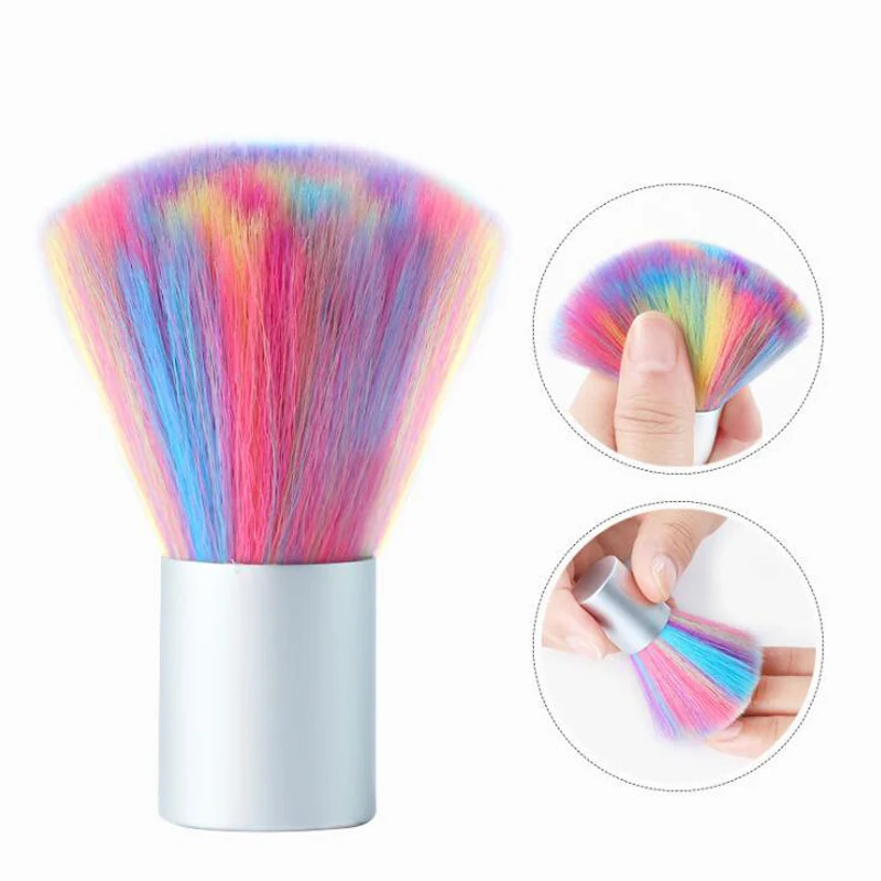 

Nail manicure brush colorful dust nail brushes nails cleaning tool brush makeup brush high quality dust brushes short handle