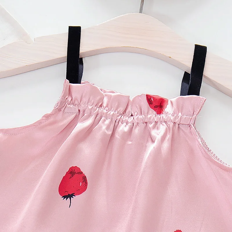 2 шт. детская блузка с коротким рукавом и шорты|Комплекты пижам| |