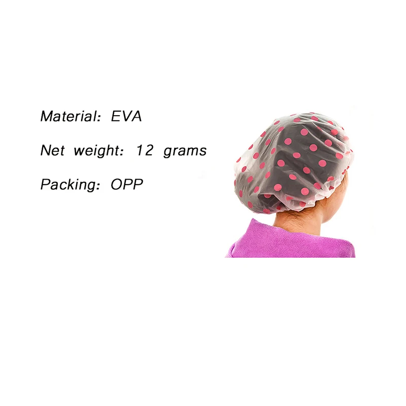 1PC Cute Shower Cap Hat Dot Waterproof Baths Saunas lace elastic Band Spa Women Children Protective Bathroom Products | Дом и сад