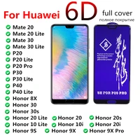 rinbo full tempered glass for huawei honor x8 30i x30i x40i 9s 8x 9x 9a 9c 10 20 10i 20i p30 p40 lite e 5g p50 screen protector