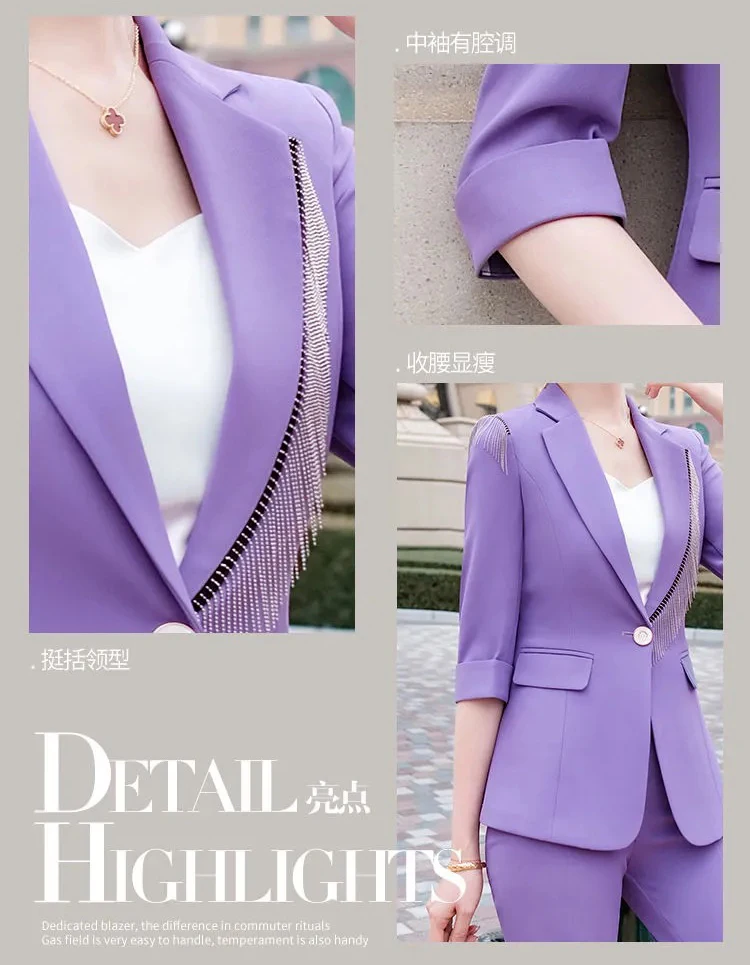 Дизайнерские весенне-летние модные женские костюмы шикарное тонкое пальто с