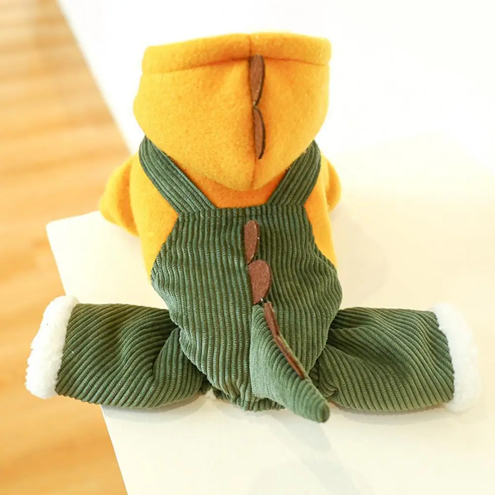 

Non-sticky Hair Patchwork Dog Warm Four-legged Overalls Puppy Costume