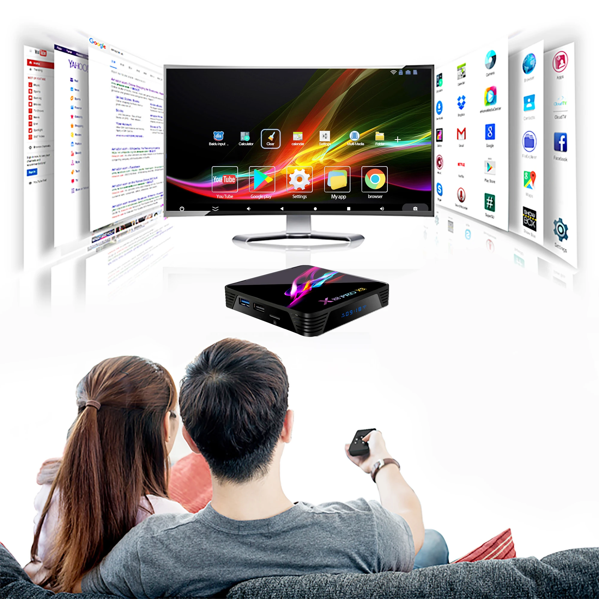 Приставка Смарт-ТВ X88 Pro X3 Android 9 0 4 + 32/64/128 ГБ | Электроника