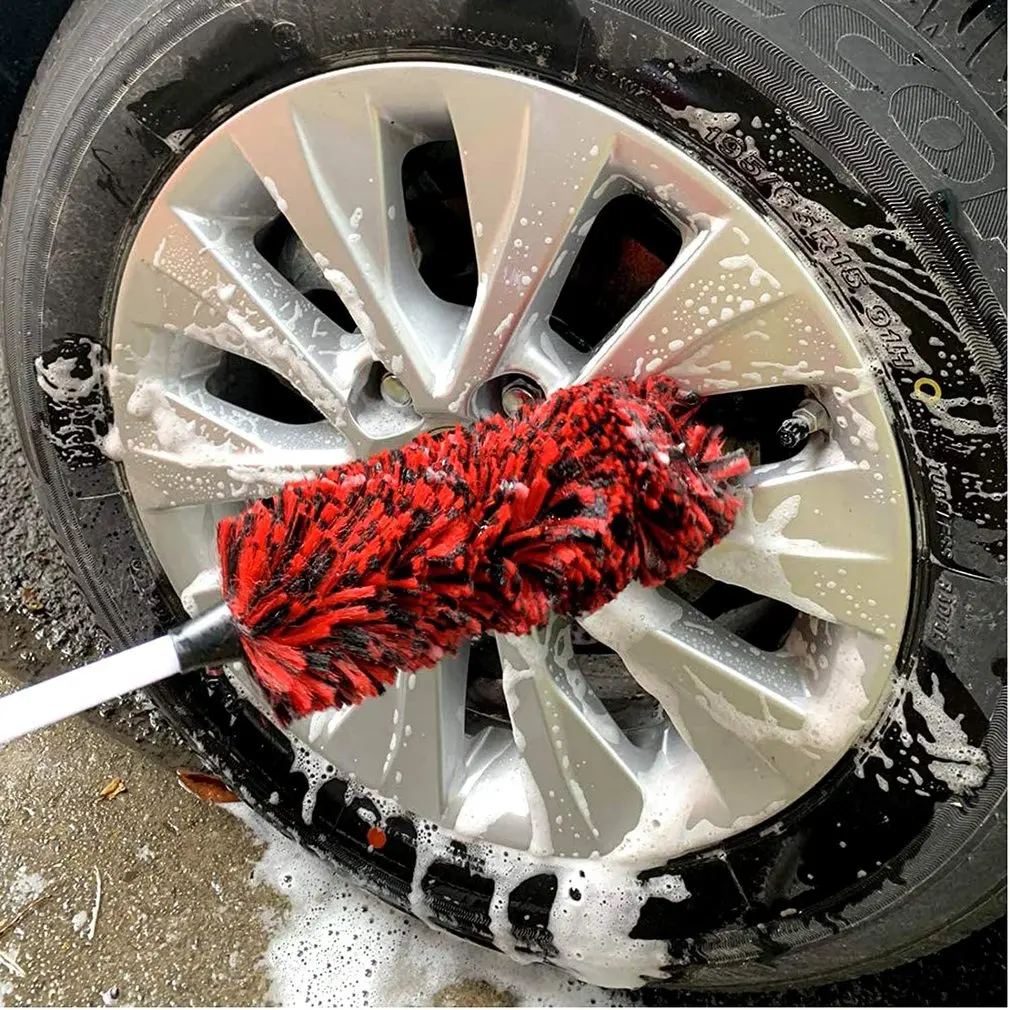 

Wheel Brush Metal-free Synthetic Wool Wheel Brush Tire Wool Soft And Dense Fiber Safe Cleaning Brush Wash Brush