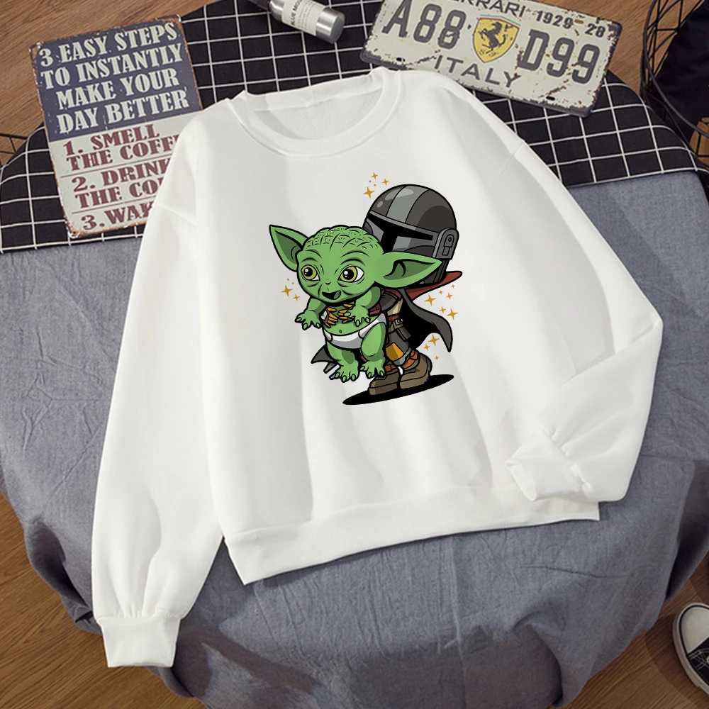 

Disney The Mandalorian Women Sweatshirt Streetwear Crewneck Oversize Pullover Cute Hoodie Baby Yoda Kawaii Simplicity Apparel