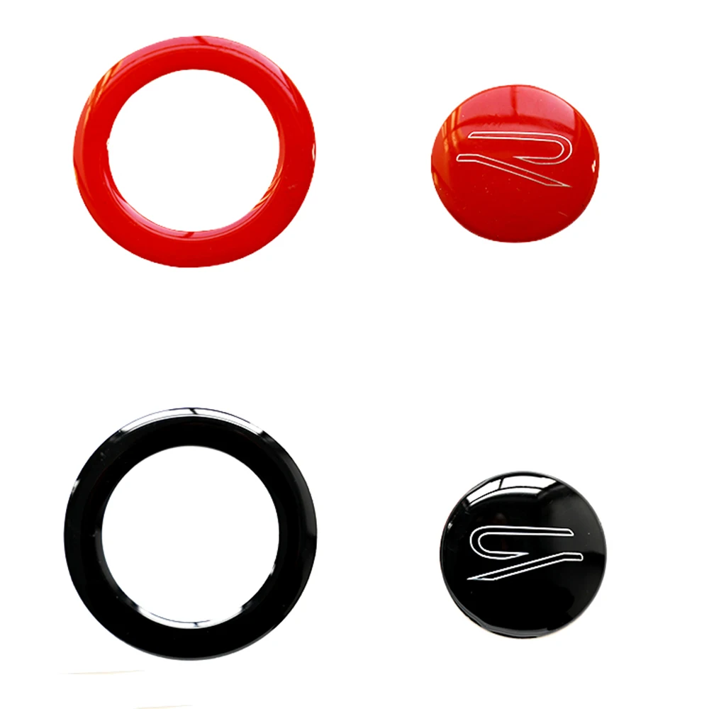 

2pcs Car Steering Wheel Trim Logo Decorative Circle Ring Cover Sticker Trim For For VW Golf 8 MK8 GTE GTD GTI R-line 2020-2021
