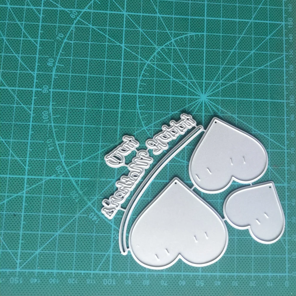 Металлические Вырубные штампы в форме сердца украшение для букв скрапбукинг