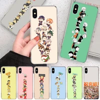 cute anime volleyball haikyuu phone case for iphone 11 12 13 pro max xr x xs mini 8 7 plus 6 6s se 5s soft fundas coque shell