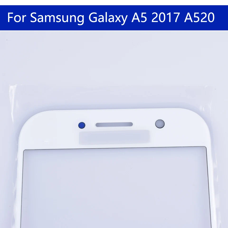 A520 для Samsung Galaxy A5 A520 A520F SM-A520F SM-A520F/DS сенсорный экран Переднее внешнее стекло сенсорный экран Замена объектива 5,2"
