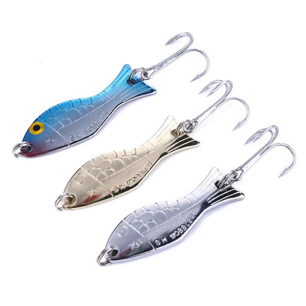 

1pcs Metal VIB Lures 50mm 7g Vibration Spoon Lure Fishing Lure Bass Bait Artificial Bait Cicada Lure Vib Bait Tackle with Hook