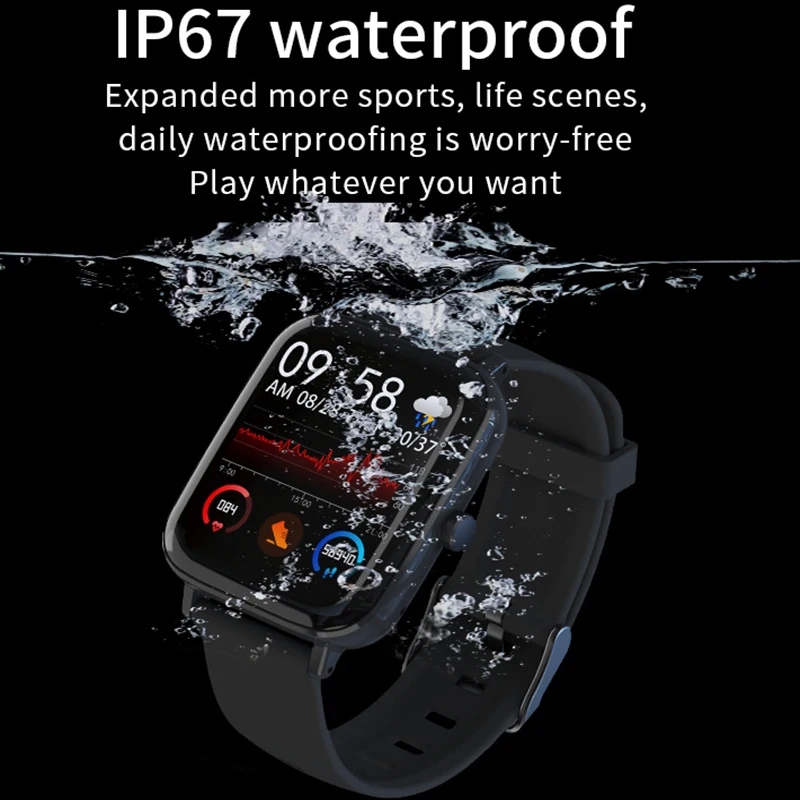 Смарт-часы унисекс водонепроницаемые с Bluetooth пульсометром для Android и IOS |