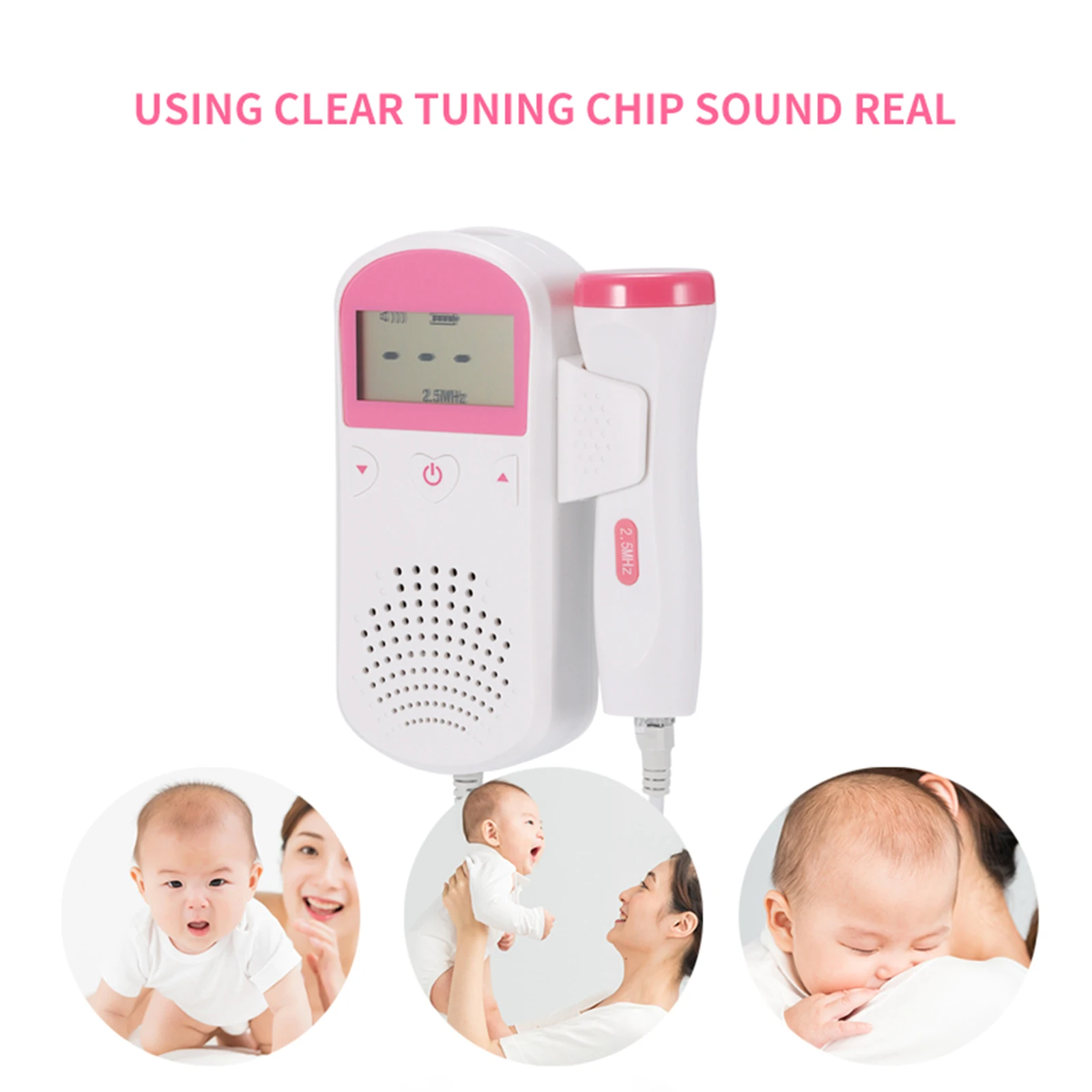 

Home Sonar Doppler Stethoscope Household Fetal Doppler Baby Prenatal Heart Rate Detector Pregnant Women Fetal Monitor CDcreen