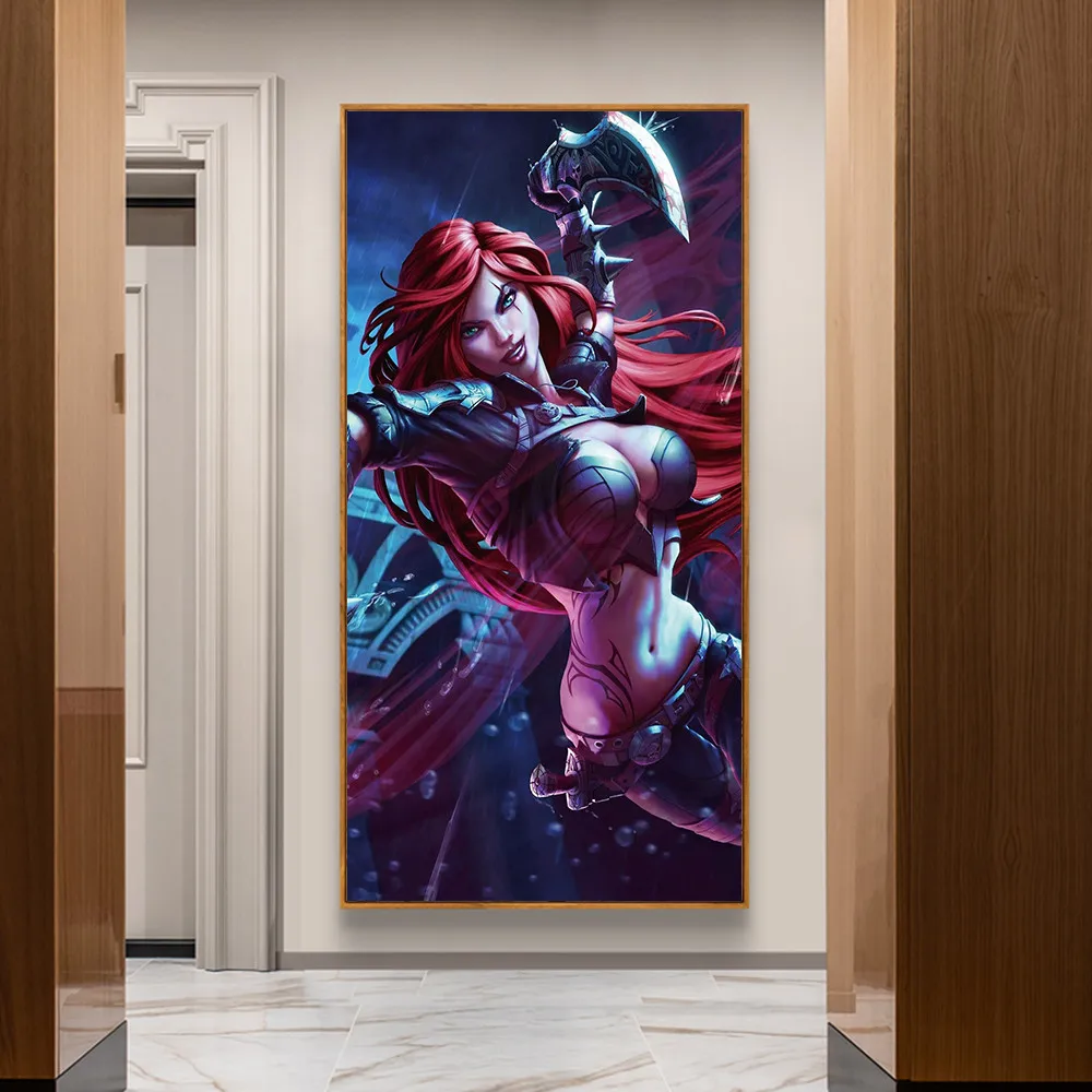 

HD League of Legends ink painting hight quality canvas painting hight quality home Decor for Children's room No Frame