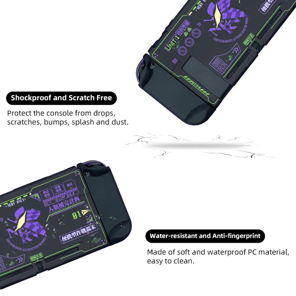 Фиолетовый чехол MONCON из ЭВА для Nintendo Switch с дополнительным защитным закаленным