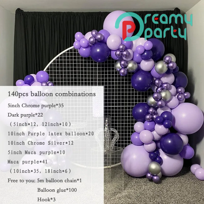 Мода Хром фиолетовые шары из латекса с днем рождения вечерние золотые Декор шар