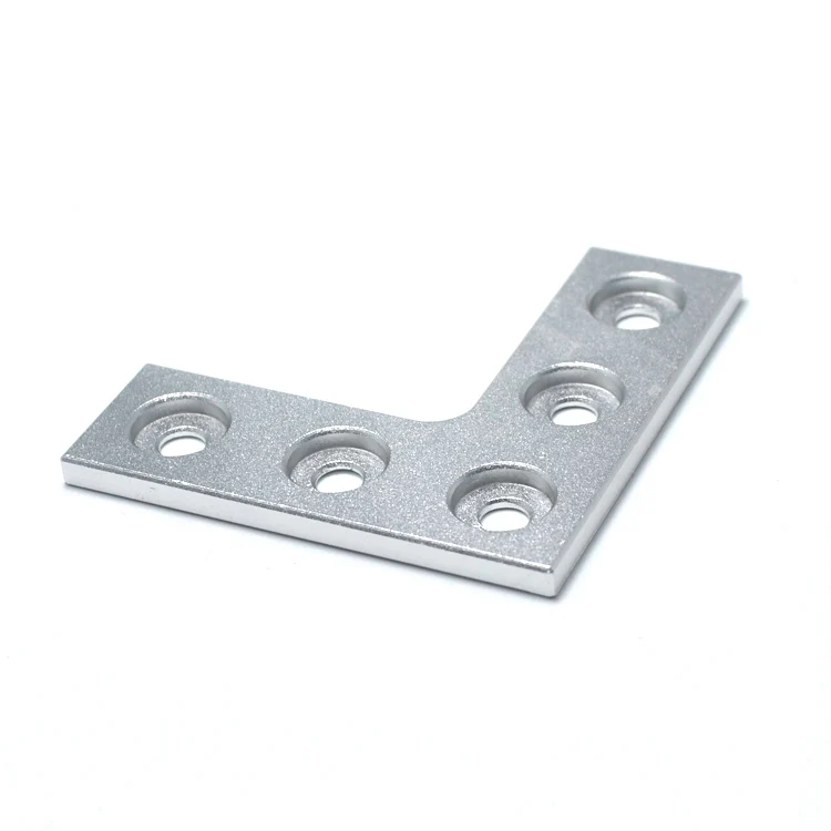 Черная/Серебристая анодированная 5 отверстий L Соединительная пластина для v