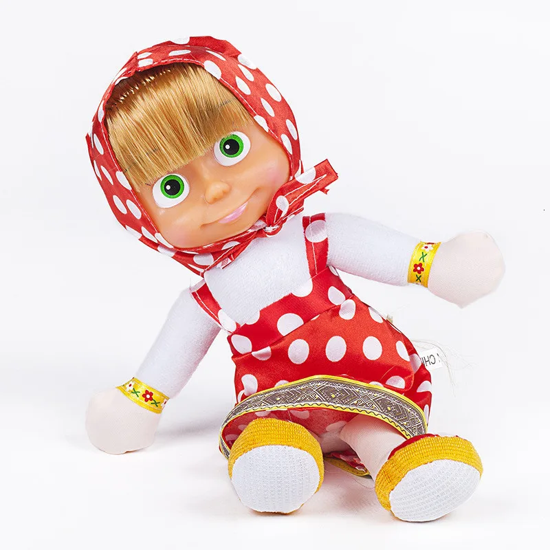Kawaii Martha и медведь Россия плюшевые игрушки Адидас встречи говорить пой Masa и медведь Lint Мягкая кукла для детей подарок