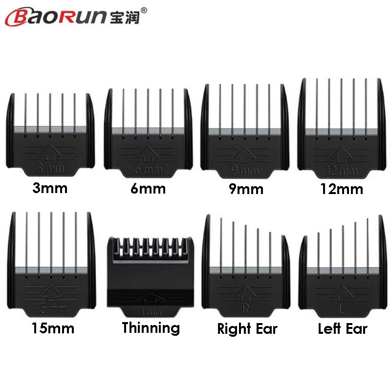 Оригинальные форсунки 3/6/9/12 мм набор расчесок для филировки волос BAORUN