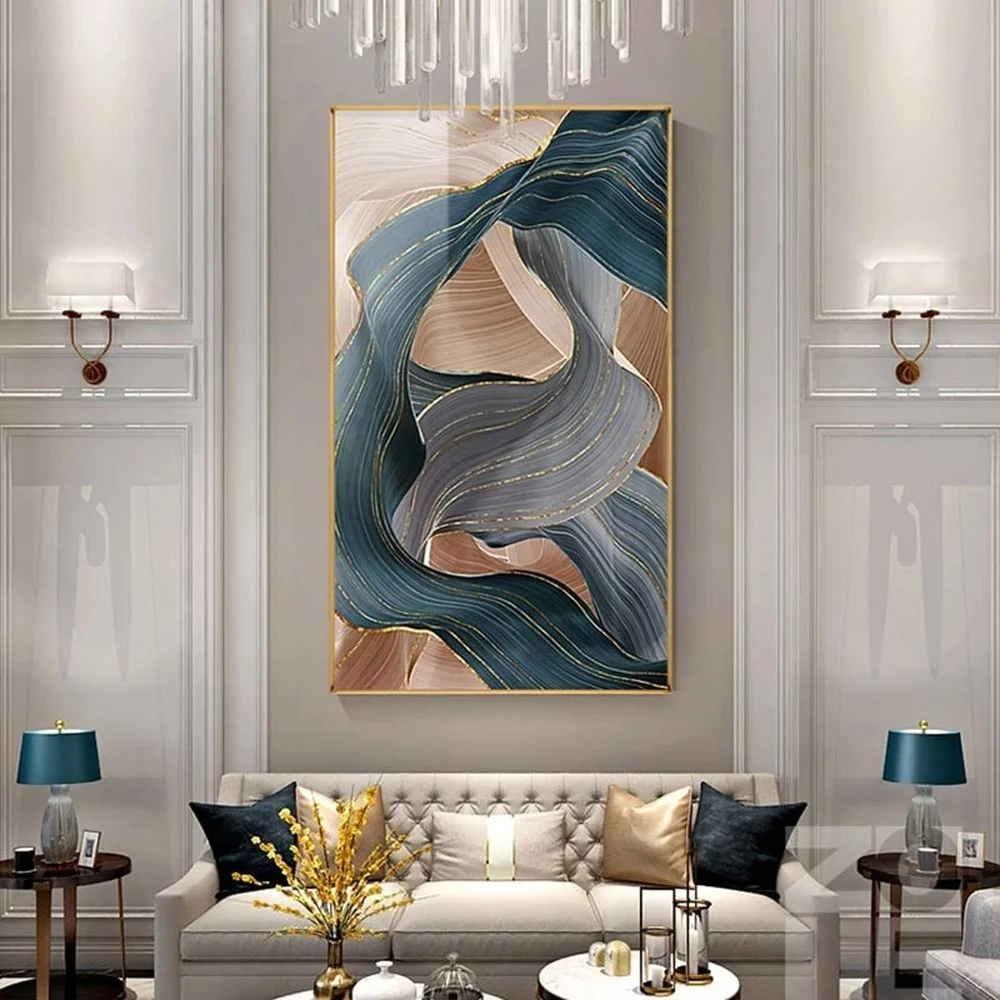 

Красивый ретро стример Холст Картина креативный абстрактный геометрический узор постер домашний декор настенные художественные картины д...