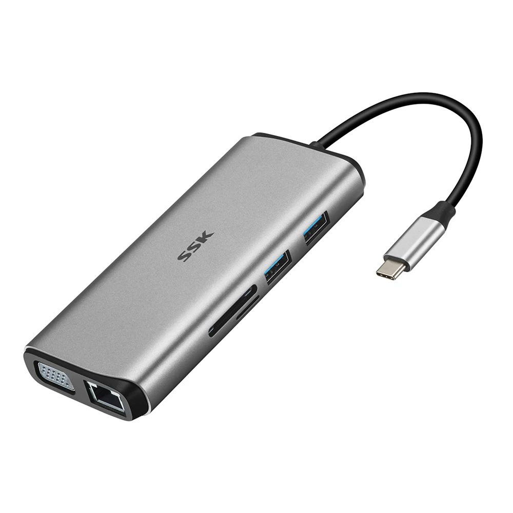USB-концентратор SSK 11 в 1 многопортовый USB-адаптер док-станция для ноутбука с 4KHDMI