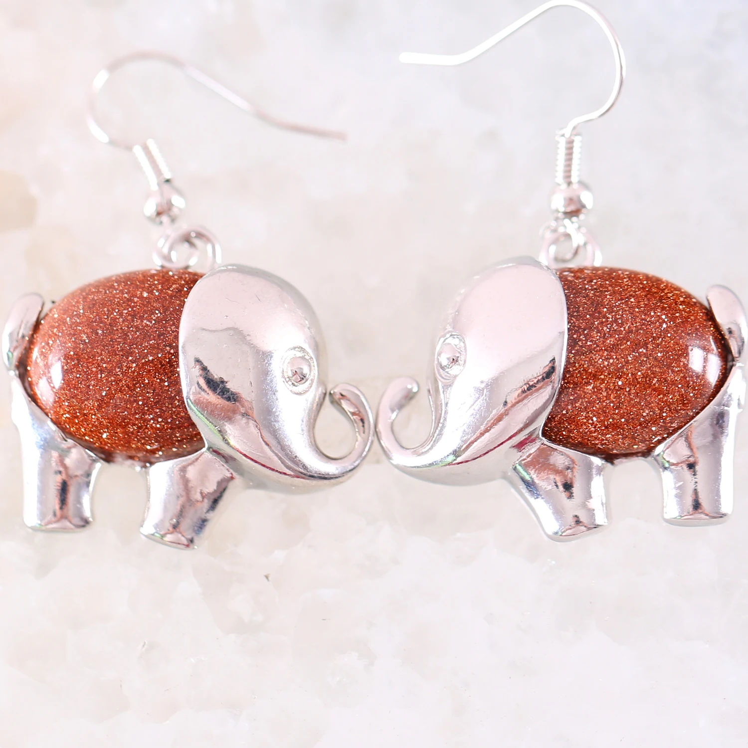 Очаровательные Подвесные серьги из натурального овального кабошона бисера