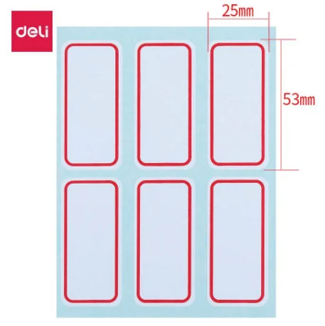 

Deli 7182 Self Adhesive Label / Sticker / Name Sticker / Price Sticker 25 * 53mm