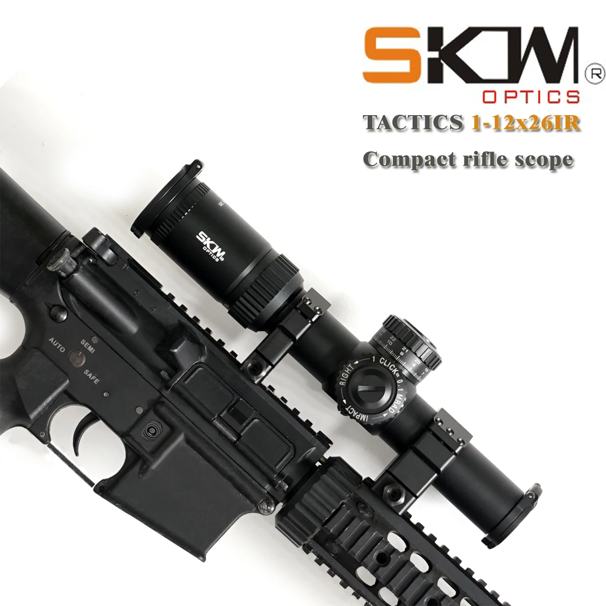SKWoptics 1-12x26 винтовки прицелы с 34 мм ЧПУ кольца военный тактический прицел ударопрочный оптические прицелы Охота