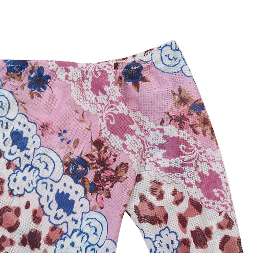 

Women Trumpet Sleeve Print Jumpsuit Fashion Off Shoulder Jumpsuit for Ladies Girls