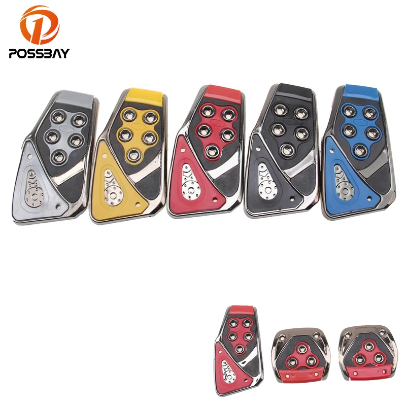 Posbay 3 шт. универсальный ручной тормоз сцепления гоночная педаль накладка на