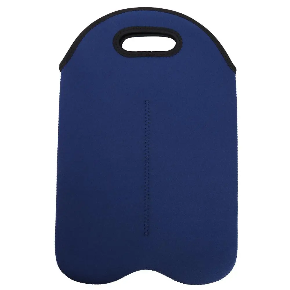 B Dark Blue Портативный 1/2 бутылок, неопреновая сумка-холодильник для винных бутылок, сумка для винных бутылок, защитная Изолированная крышка, Держатель Для Охлаждения Пива - Цвет: B Dark Blue