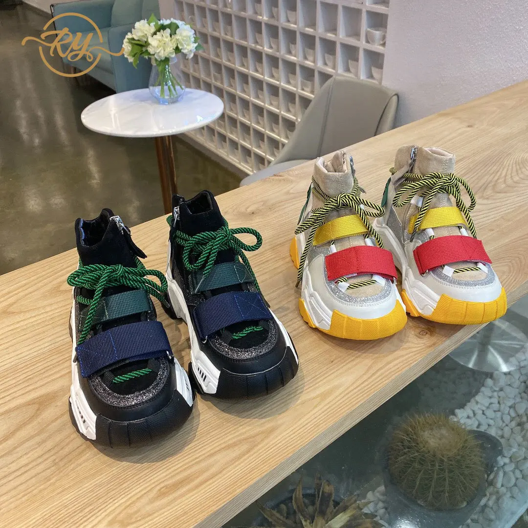RY RELAA женские кроссовки коллекция 2018 года модная обувь из натуральной кожи на