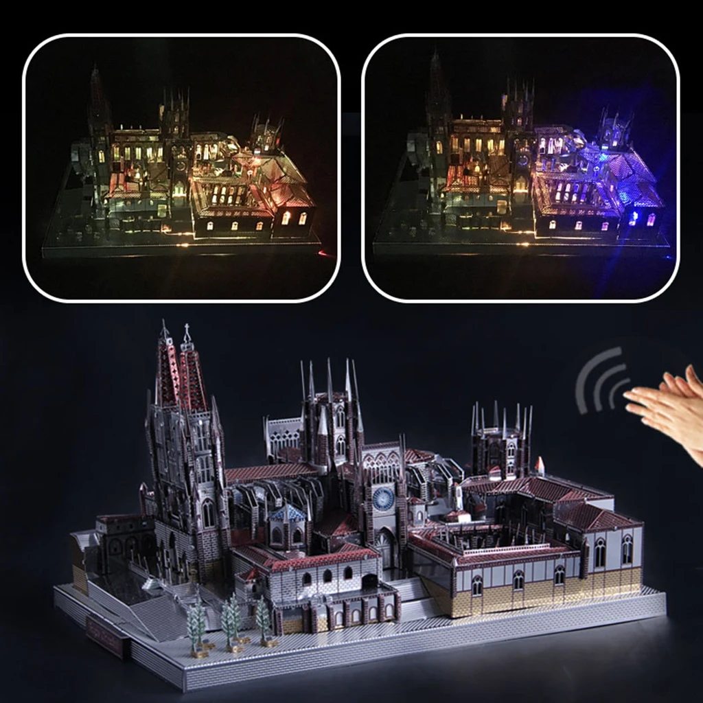 

229 Pieces 3D Metal Art Sculpture Burgos Cathedral Model Building Kids Toys Hobbies Showcase Display