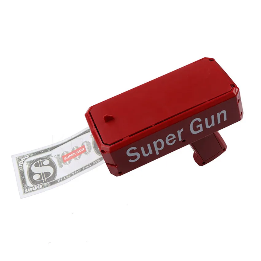 Дождевой пистолет для денег игрушечный модное красное название 1 шт. Наличная