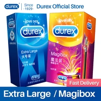 durex magic condoms 56mm 52 5mm extra lubricanted ice fire ribbed dotted penis sleeve intimate adult products sex toys for men