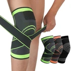 Спортивный наколенник 1 шт., компрессионная эластичная повязка на колено для мужчин, спортивные принадлежности, фиксатор для баскетбола, волейбола, нейлоновая прокладка