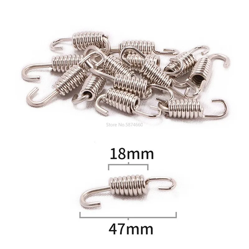 2PCS Universal Motorcycle Exhaust Spring Hooks Stainless Steel Front Middle Link Pipe Rotatable Metal Springs Kit Set | Автомобили и