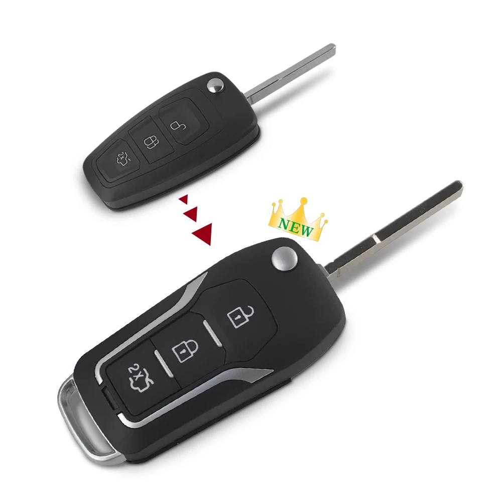 OkeyTech для Ford Focus Fiesta Kuga Escape Mondeo модифицированный 3 кнопочный откидной Складной