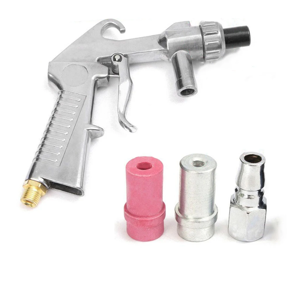 7Pcs NEW Siphon Feed Blast Gun Set Multi-Purpose Sand Blasting Abrasive Sandblaster Kit Air+3*Ceramic Nozzle | Инструменты