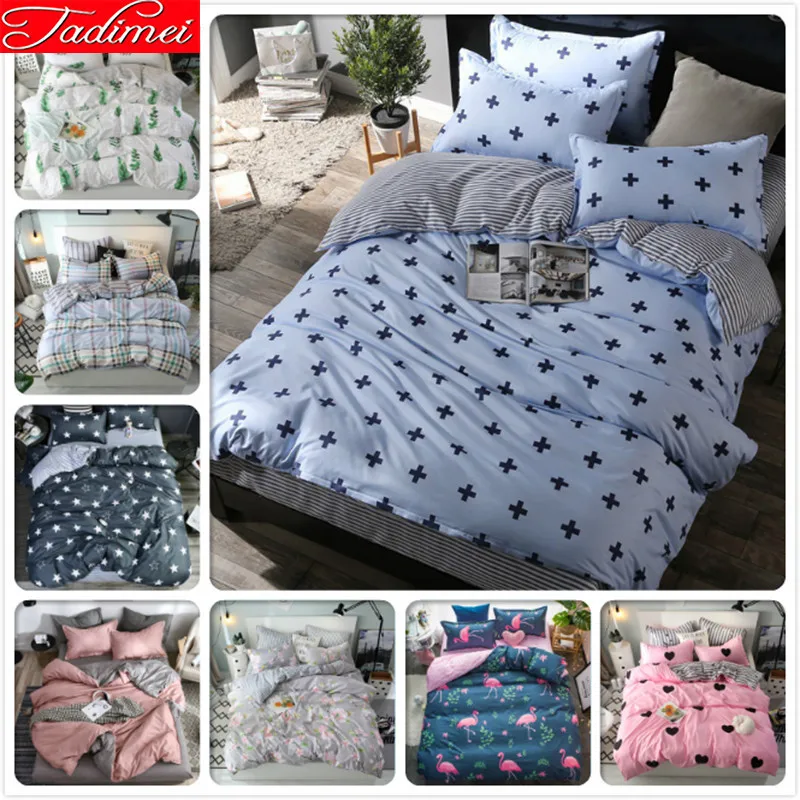 3/4 шт пододеяльник односпальный Комплект постельного белья близнец полный queen King