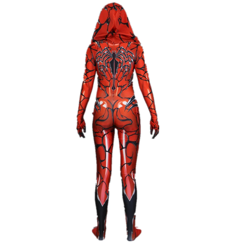 Red Carnage Venom Scarlet blood Gwen Stacy Cosplay Costume Zentai Superhero Bodysuit Suit Jumpsuits | Тематическая одежда и