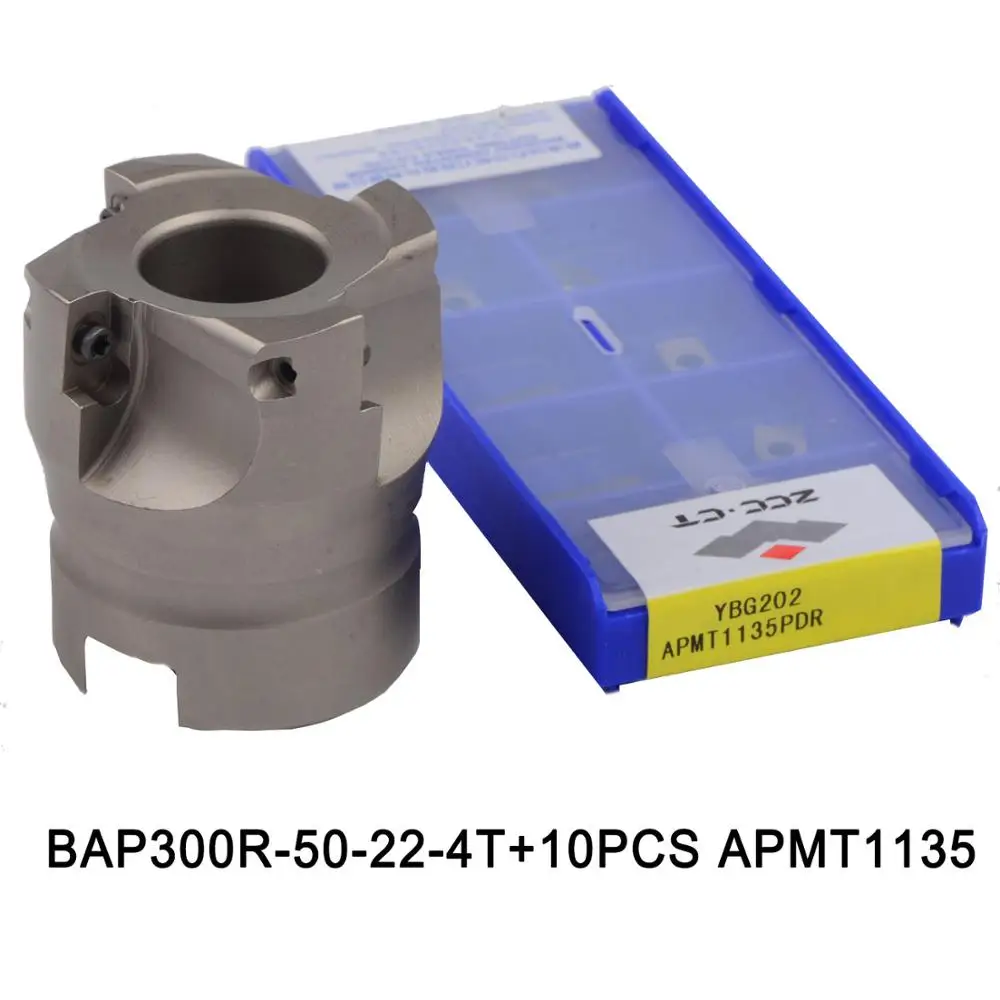 BAP300R BAP400R Наплечная головка Фрезы с ЧПУ, фрезерные инструменты, карбидные вставки APMT1135 APMT1604 - Длина режущей кромки: BAP300R-50-22-4T-IN