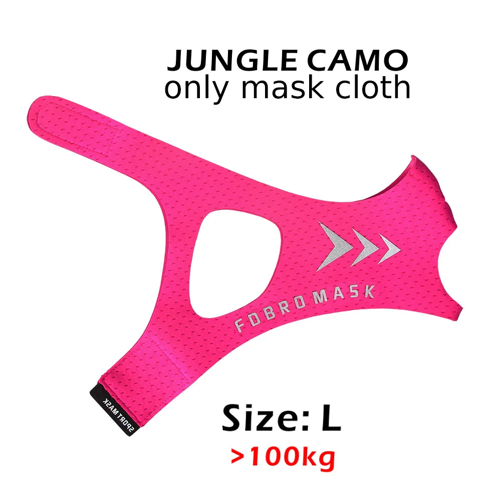 Mask Cloth pink L FDBRO, Спортивная маска, набор, стильная, черная, высокая высота, для тренировок, бега, маски для тренировок, фитнеса, тренажерного зала, велоспорта, велосипедная Спортивная маска, 2,0 - Цвет: Mask Cloth pink L