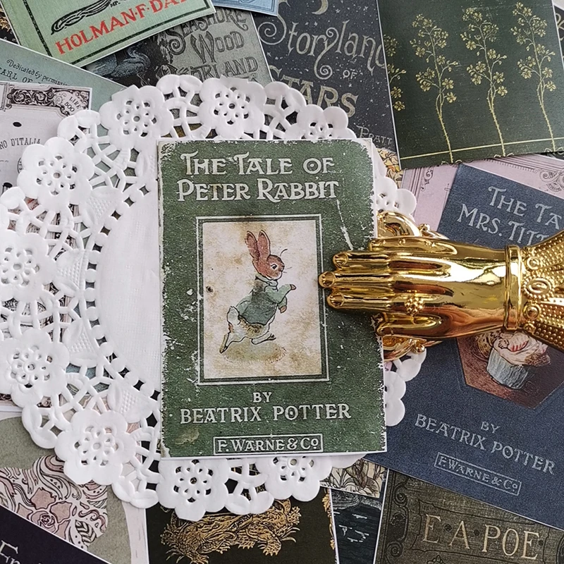 24 шт./упак. Ретро винтажный книжный узор бумажный пакет для скрапбукинга