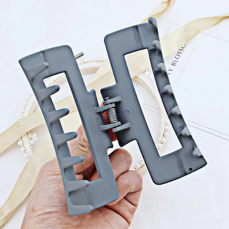 

2020 New Frosted Hairpin Bath Tray Hairpin Personality Retro Net Red French Hollow Square Hairpin/