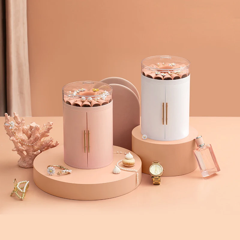 

Jewelry Storage Box Desktop Cosmetic Organizers Petal-Shaped Rings Earrings Necklace Watch Brooch Container Home Organizers
