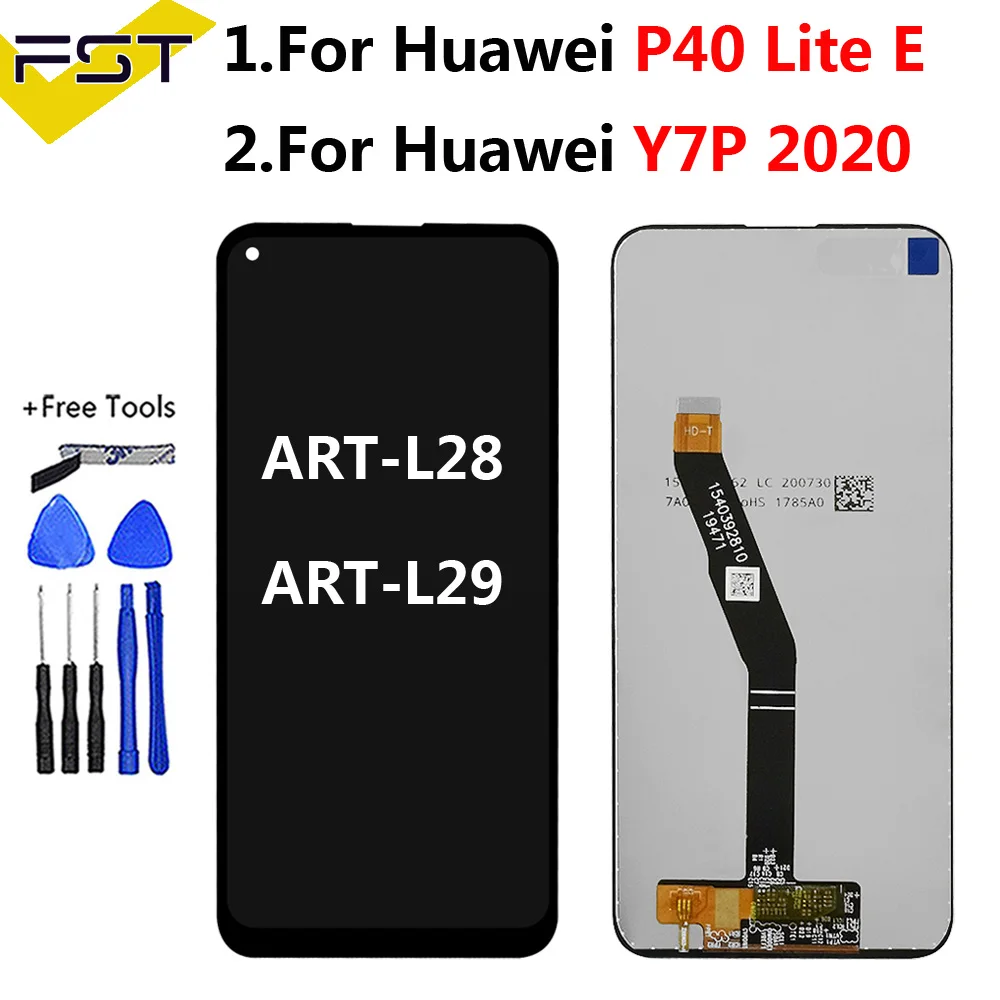 Протестированный ЖК экран для Huawei P40 Lite E Y7p 2020 с сенсорным дигитайзером в сборе