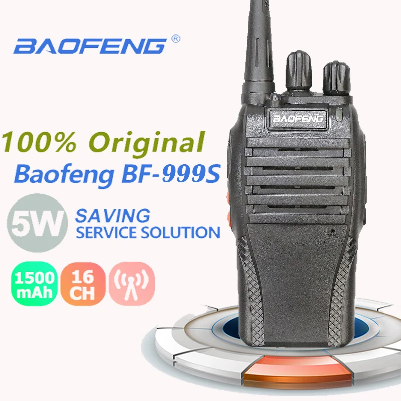 Бесплатная гарнитура Baofeng BF 999S рация радио 5 Вт 16CH UHF 400 470 МГц Частота Ricetrasmittenti