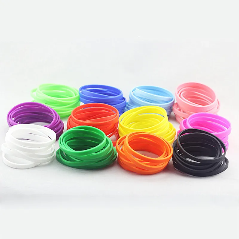 1000 шт. силиконовые браслеты для мужчин и женщин 5 мм | Украшения аксессуары