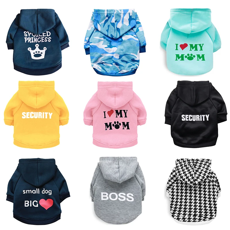 Модные толстовки для собак кошек домашних животных маленьких и средних одежда