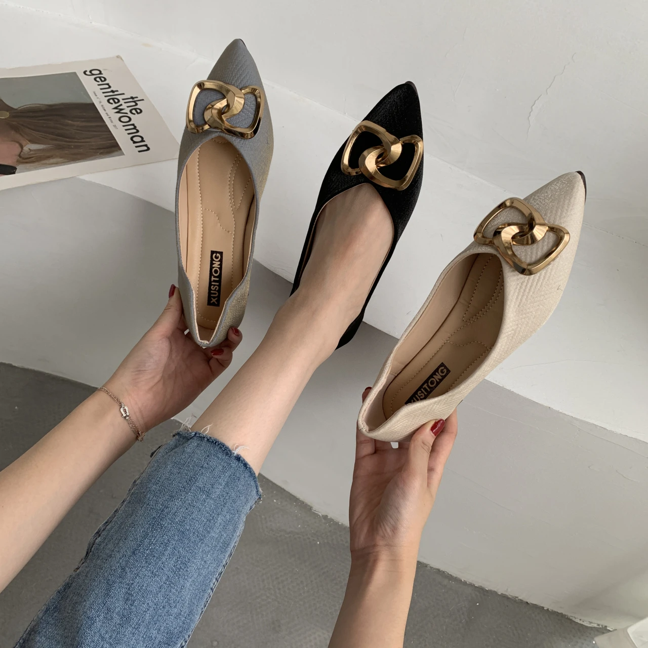 

Мюли женские замшевые с острым носком, Повседневные Удобные туфли на низком квадратном каблуке, модная летняя обувь, 2021